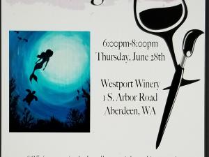 Mermaid Painting at Westport Winery Garden Resort
